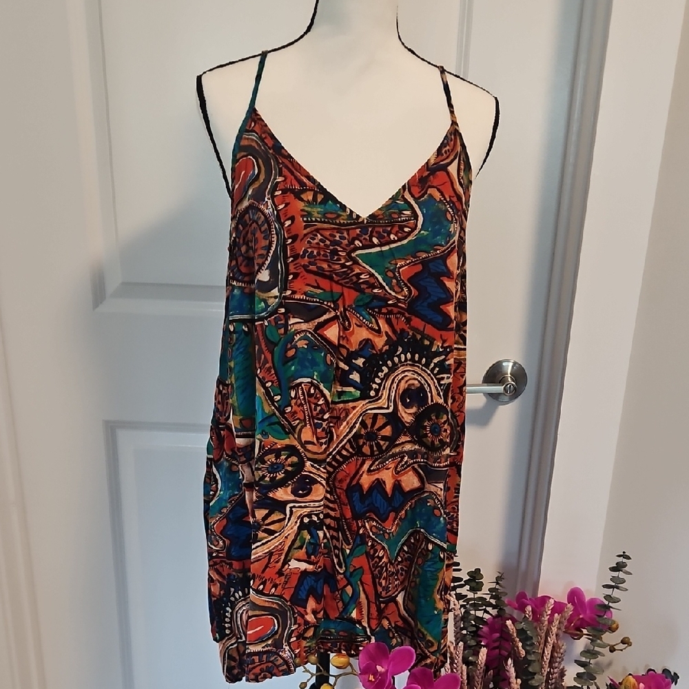 SHEIN Colorful Abstract Print Top